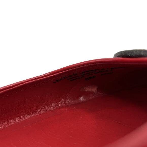 Tory Burch Red Patent Leather Ballet Flats Size 8M Logo Toe Brazil - Picture 13 of 13